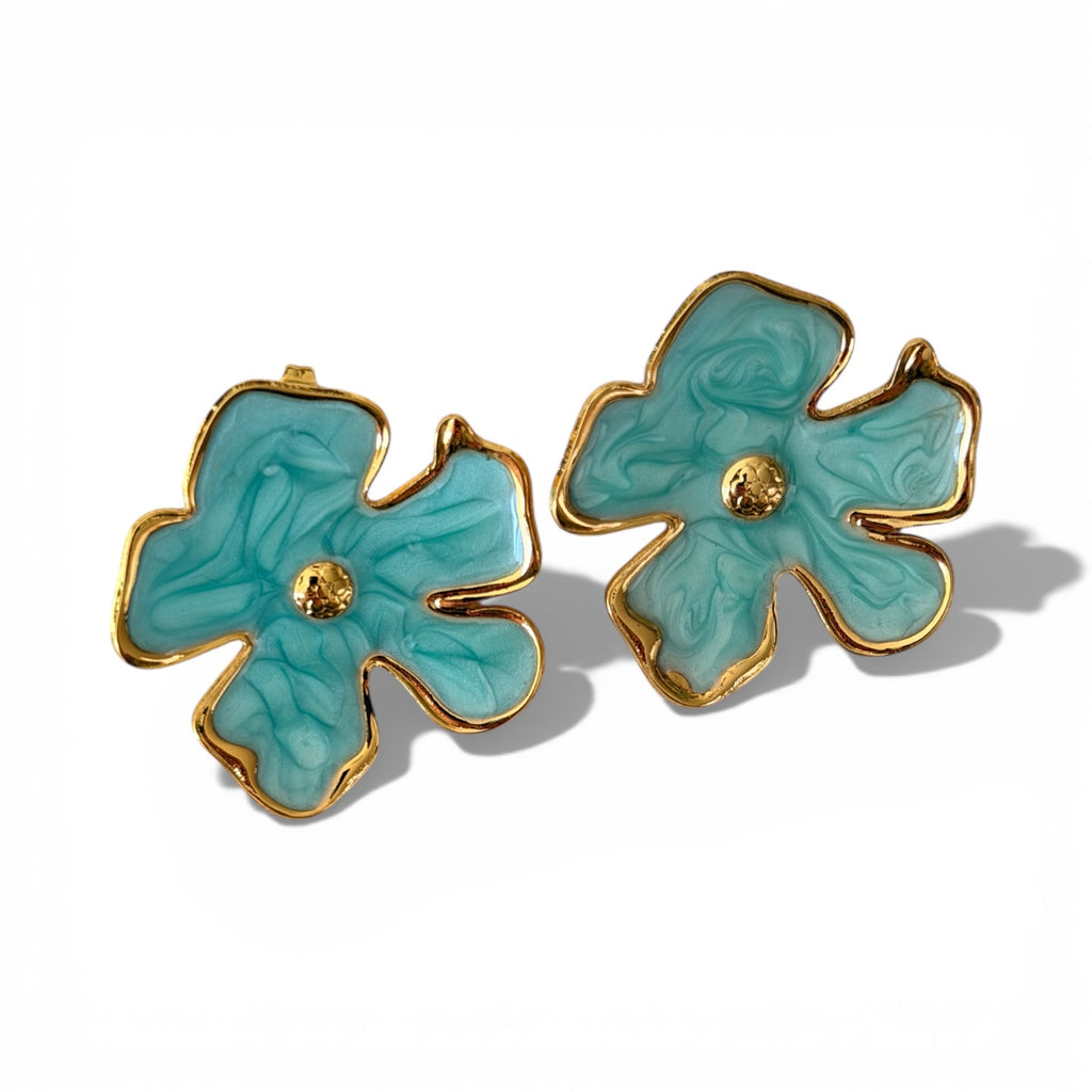 Arete Flor Azul