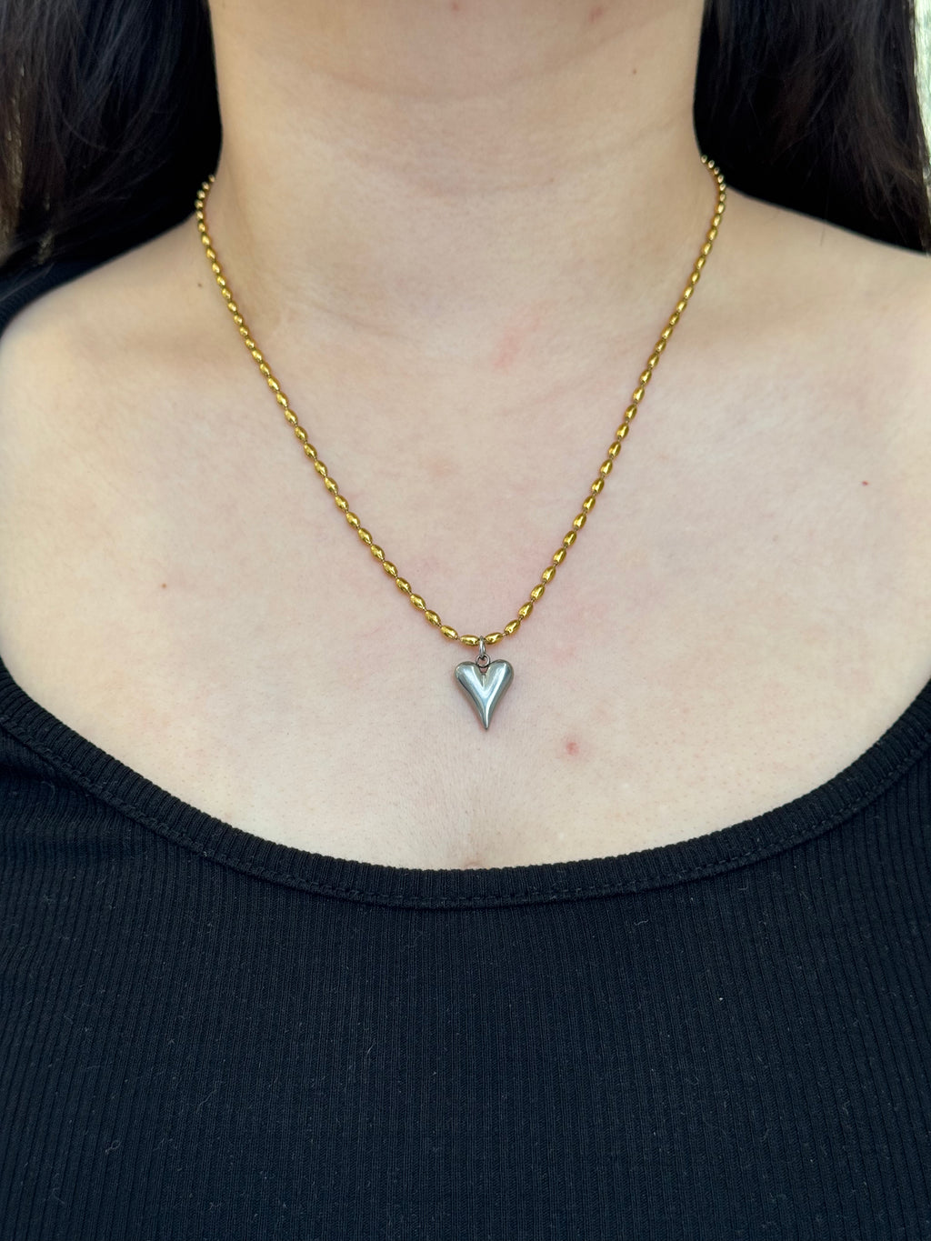 Collar Corazón Dual