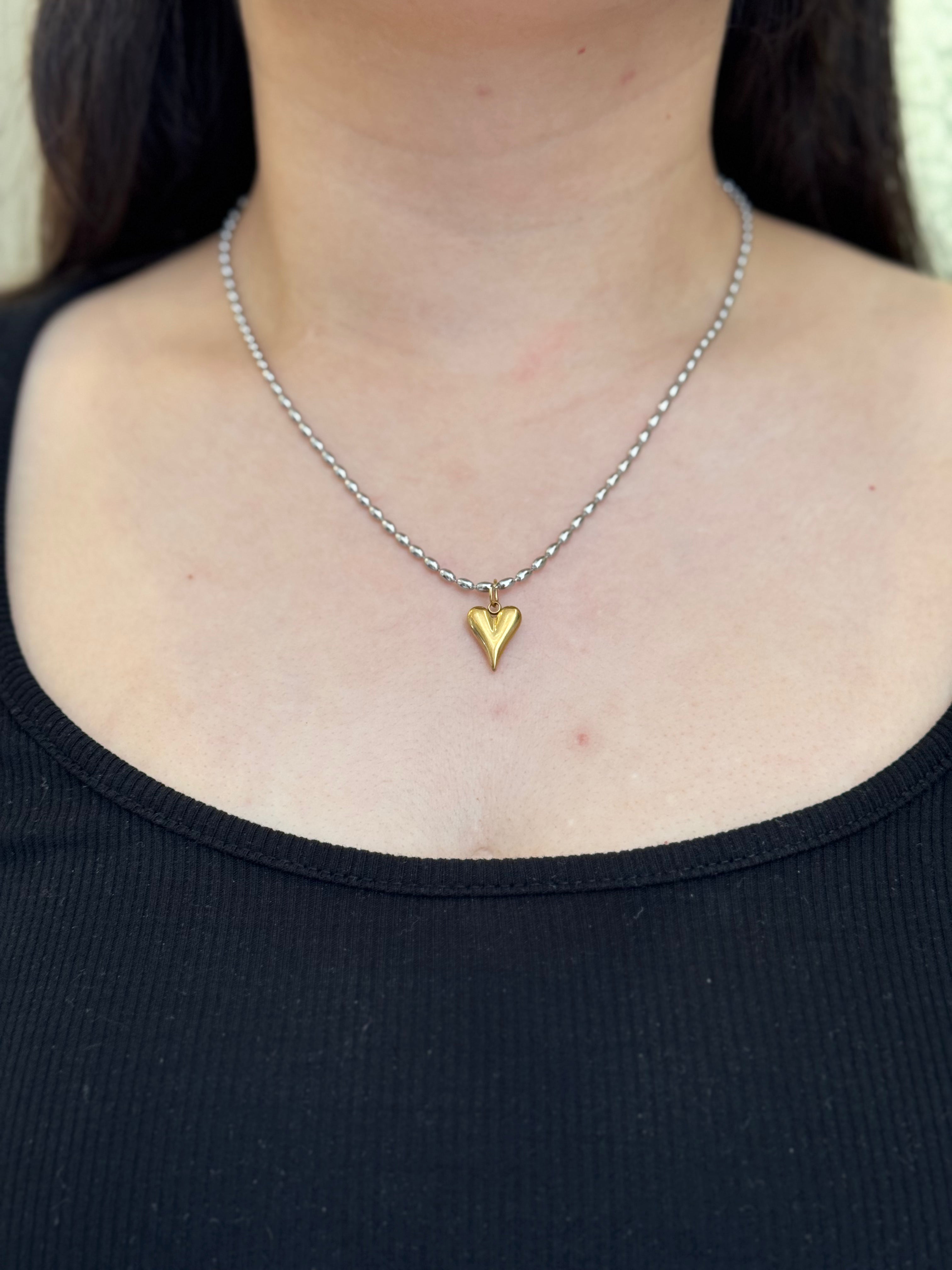 Collar Corazón Dual